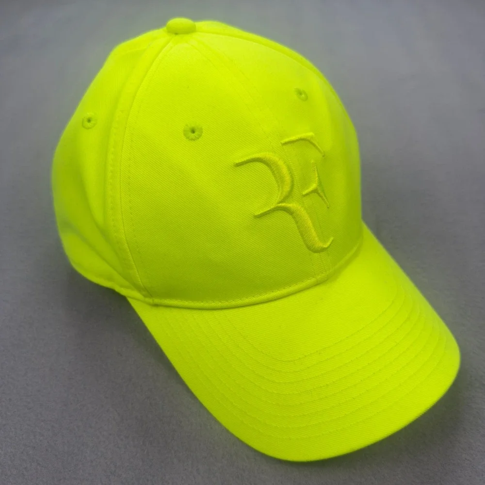 Nike Roger Federer RF Legacy91 Dri-Fit Hat Neon Yellow Adjustable Tennis Cap